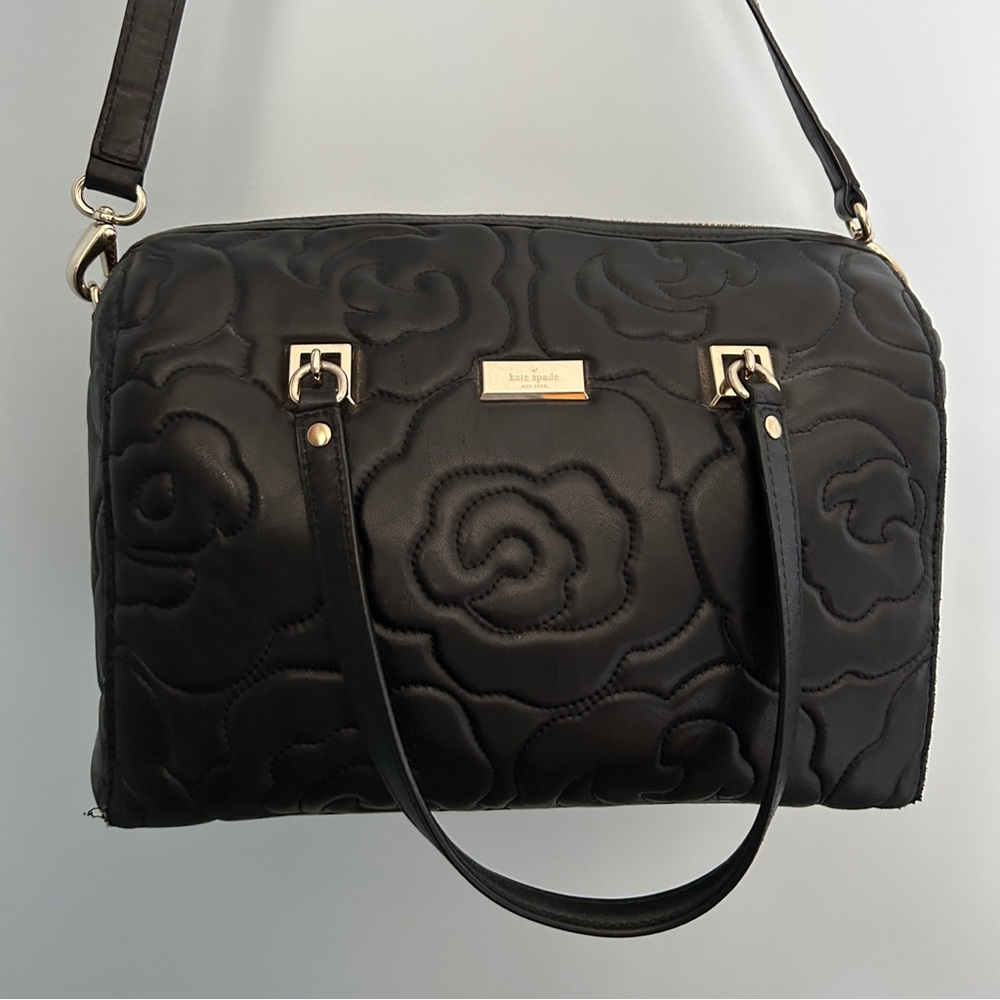 Kate Spade Black Floral Shoulder Bag